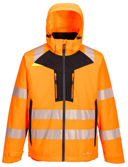 picture of Portwest DX466 - DX4 Hi-Vis 4-in-1 Jacket Orange/Black - PW-DX466OBR