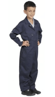 Picture of Youths Coverall - Ages 14-15 - Navy Blue - Machine Washable - PW-C890NAR14