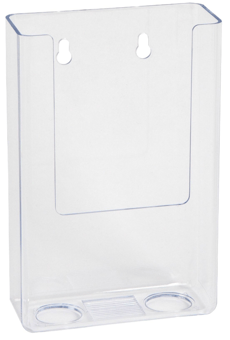 Picture of Viking Wall Mountable Literature Display Acrylic 112 x 43 x 165mm Clear - [VK-W104]