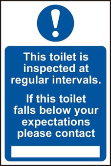 picture of Spectrum This toilet is inspected at regular intervals – PVC 200 x 300mm - SCXO-CI-0029