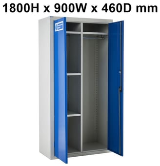 picture of QMP PPE Clothing Cupboard - 4 Shelves - 1800H x 900W x 460D mm - [QM-CR1890464BXX]
