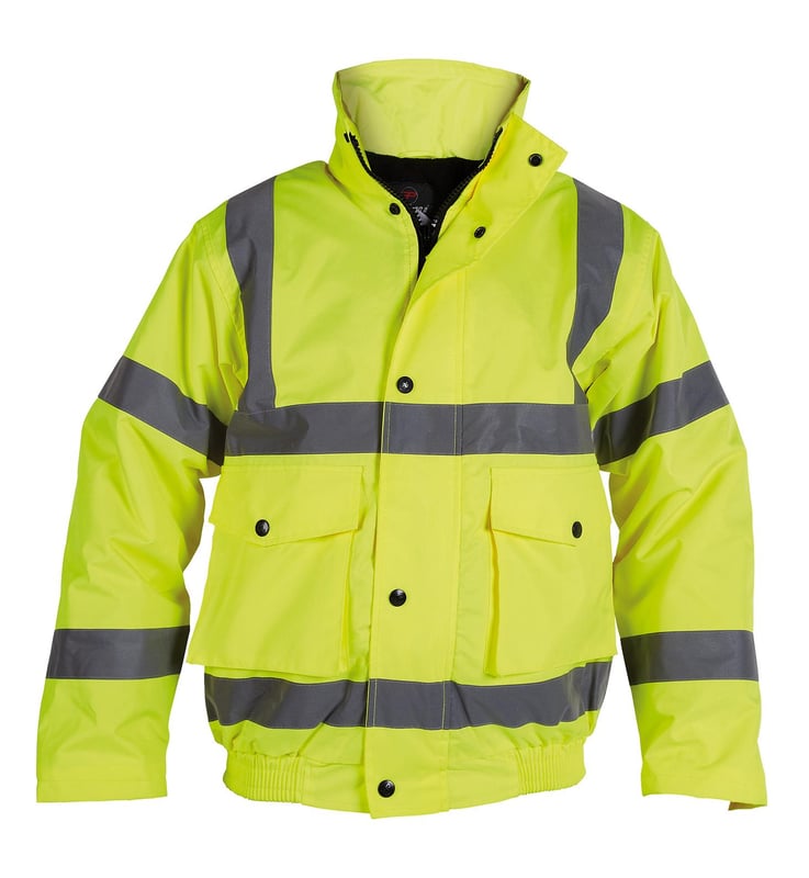 picture of Yellow Class 3 Hi Viz Bomber Jacket - Conforms to EN ISO 20471:2013 - BR-HJ44YL