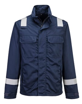 Picture of Portwest FR609 - Bizflame Work Chemical Resistant FR Jacket - Navy - PW-FR609NAR