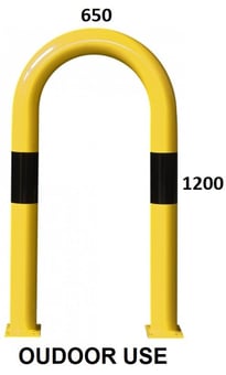 picture of BLACK BULL Protection Guard XL - Outdoor Use - (H)1200 x (W)650mm - Yellow/Black - [MV-195.27.565] - (LP)
