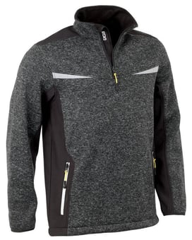 Picture of JCB - Elmhurst II 1/4 Zip Grey Marl Jumper - 370gsm - BE-D+IE - (LP)