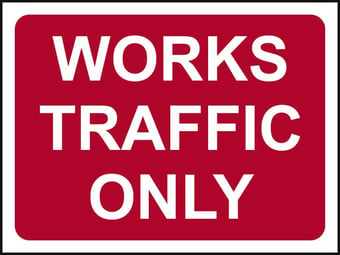 picture of Spectrum 1050 x 750mm Temporary Sign & Frame – Works Traffic Only – [SCXO-CI-14570]