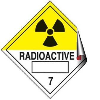 Picture of Hazchem & Transport Labels - Radioactive - 100 X 100Hmm - Self Adhesive Vinyl - [AS-DA17-SAV]