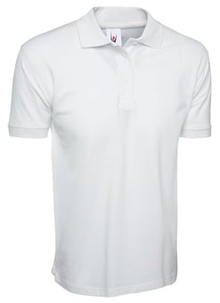 picture of Uneek - Cotton Rich White Poloshirt - UN-UC112-WHT