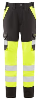 Picture of Beckamoor EcoViz Womens Stretch Cargo Trousers - HV Yellow/Anthracite - Short Leg - LE-CL04-Y/AN-S