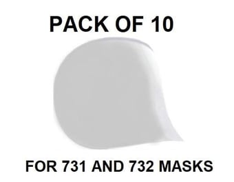 picture of Climax - Plastic Peel-Off Visor Covers For Climax 731 and 732 Masks - Pack of 10 - [CL-732-PLAVIS10]