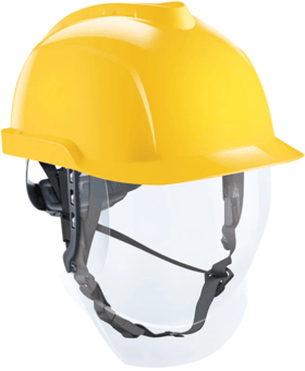 picture of MSA V-Gard 950 Safety Helmet Non-Vented Yellow - Fas-Trac III Foam - [MS-GVF2A-C0A0000-000]