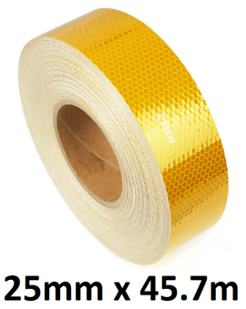 picture of Heskins Glass Bead DOT Tape Yellow - 25mm x 45.7m - [HE-H6602Y-25]