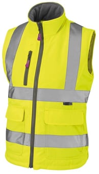 Picture of Sandymere - Hi-Vis Yellow Women's Bodywarmer - LE-BWL01-Y