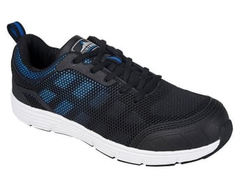 Picture of Portwest FT15 - Steelite Tove S1P Black/Blue Trainer - PW-FT15BKB