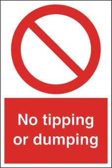 Picture of No Tipping or Dumping Sign - 400 X 600Hmm - Duralite GRP - [AS-TUF05-DG]