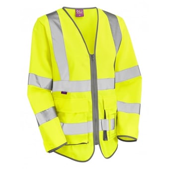 Picture of LEO Beaworthy Class 2 Ladies Sleeved Superior Yellow Waistcoat - LE-SL12-Y