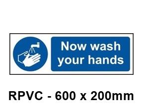 picture of Spectrum Now Wash Your Hands – RPVC 600 x 200mm - SCXO-CI-11485