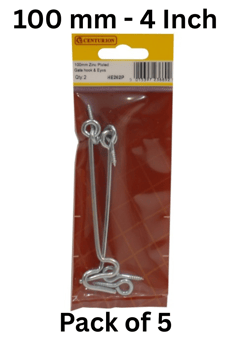 picture of ZP Gate Hook & Eyes - 100mm (4") - Pack of 5 - [CI-HE262P]