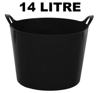 picture of Whitefurze Black Flexible Tub - 14L Capacity - Perfect for Convenient Storage - [CP-SI18716] - (DISC-R)