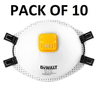 picture of Dewalt FFP2 Disposable Particulate Respirator - Pack of 10 - [FDC-DXIRFFP210]