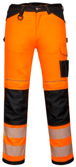 picture of Portwest - PW3 Hi-Vis Ladies Stretch Work Trouser - Orange/Black - PW-PW385OBR
