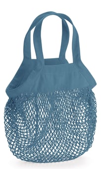 picture of Westford Mill Organic Cotton Mini Mesh Grocery Bag - Air Force Blue - [BT-W151-ABLU]