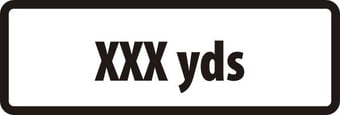 Picture of Supplementary Plate ‘xxx yds’ - ZIN (685 x 275mm) - [SCXO-CI-14741]