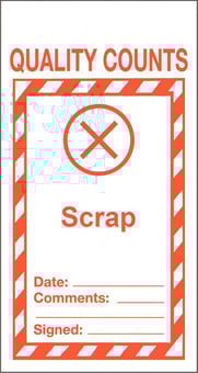 Picture of Tye Tags - Scrap - 80 X 150Hmm (Pack of Ten) - Flexible Plastic - [AS-QU19-PVC]