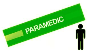 Picture of Lime Green - Mens Pre Printed Arm band - Paramedic - 10cm x 55cm - Single - [IH-ARMBAND-G-PMED-W]