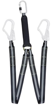 Picture of Kratos Flame Resistant Forked Energy Absorbing Webbing Lanyard - 1 mtr - [KR-FA3040210]