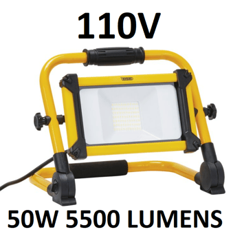 picture of Draper 110V SMD LED Folding Site Light 50W 5500 Lumens - [DO-03175]