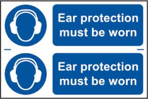 Picture of Spectrum Ear protection must be worn - PVC 300 x 200mm - SCXO-CI-0026