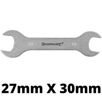 picture of Double-Ended Gas Bottle Zinc Plated Steel Spanner - 27mm and 30mm - [SI-753123]