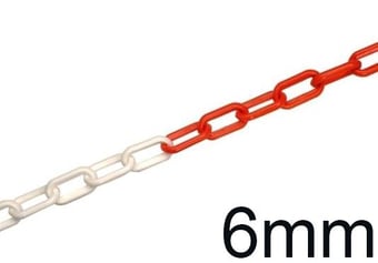 picture of JSP - Red/White 6MM Thick Chain - 25m Long - For Post and Chain System - [JS-HDC000-265-400]