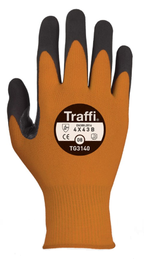 picture of TraffiGlove Morphic 3 Orange/Black Gloves - Size 7 - Pack of 10 - TS-TG3140-7X10