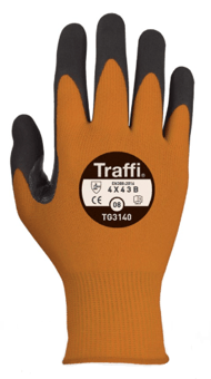 Picture of TraffiGlove Morphic 3 Orange/Black Gloves - Size 7 - Pack of 10 - TS-TG3140-7X10 - (AMZPK2)