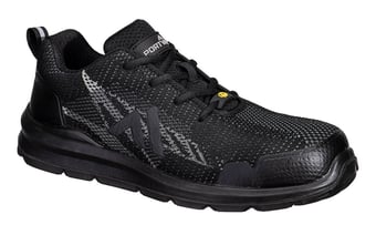 picture of Portwest FC32 - Composite Textile Trainer - S1PS ESD SR FO - Black/Zoom Grey - PW-FC32BZR
