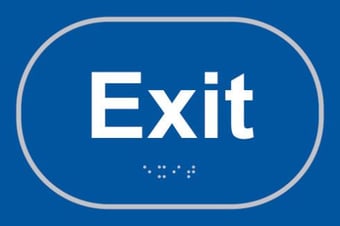 picture of Exit – Taktyle (225 x 150mm) - SCXO-CI-TK0500WHBL