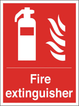 picture of Fire Extinguisher Sign LARGE - 300 X 400Hmm - Rigid Plastic - [AS-FI8-RP]