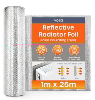 picture of Volila Reflective Radiator Foil Insulation Roll - 1m x 25m - [JR-RADFOIL125]