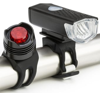 picture of Solon USB Bike Light Set - Front Light 180 Lumens - Rear Light 30 Lumens - [SO-OT01284]