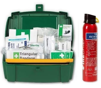 Picture of Vehicle First Aid - Vehicle First Aid Kit with Separate Fire Extinguisher - HSE Compliant - [IH-K508]