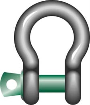 picture of Green Pin Standard Bow Shackles - Screw Collar