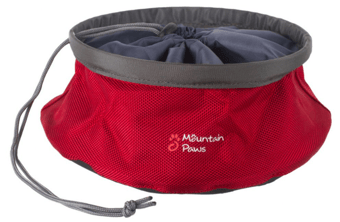 picture of Mountain Paws Collapsible Dog Food Bowl Large Red - [LMQ-81034]