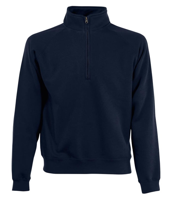 picture of Fruit Of The Loom Zip Neck Sweatshirt - Deep Navy - BT-62114-DEEPNAVY