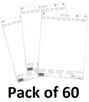 picture of Insert Sheets for Logistic Pockets - 210 x 74 mm - White - Pack of 60 - [DL-102802]