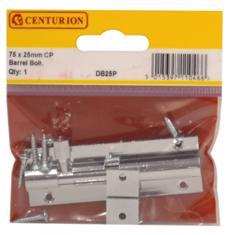 picture of Centurion CP Straight Barrel Bolt - 75mm x 25mm (1") - [CI-DB25P]