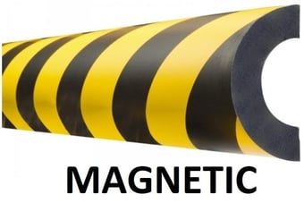 picture of TRAFFIC-LINE Pipe Protection - CURVATURE 60 - Magnetic 1,000mm Lengths - Yellow/Black - [MV-422.22.247]