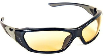 Picture of JSP - ForceFlex Heavy Duty Safety Spectacles - Blue Frame Indoor Outdoor UV400 Hard Coated Lens - EN166.1.F - [JS-ASA698-12M-000] - (DISC-R)