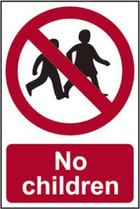 picture of Spectrum No Children – PVC 200 x 300mm – SCXO-CI-0618